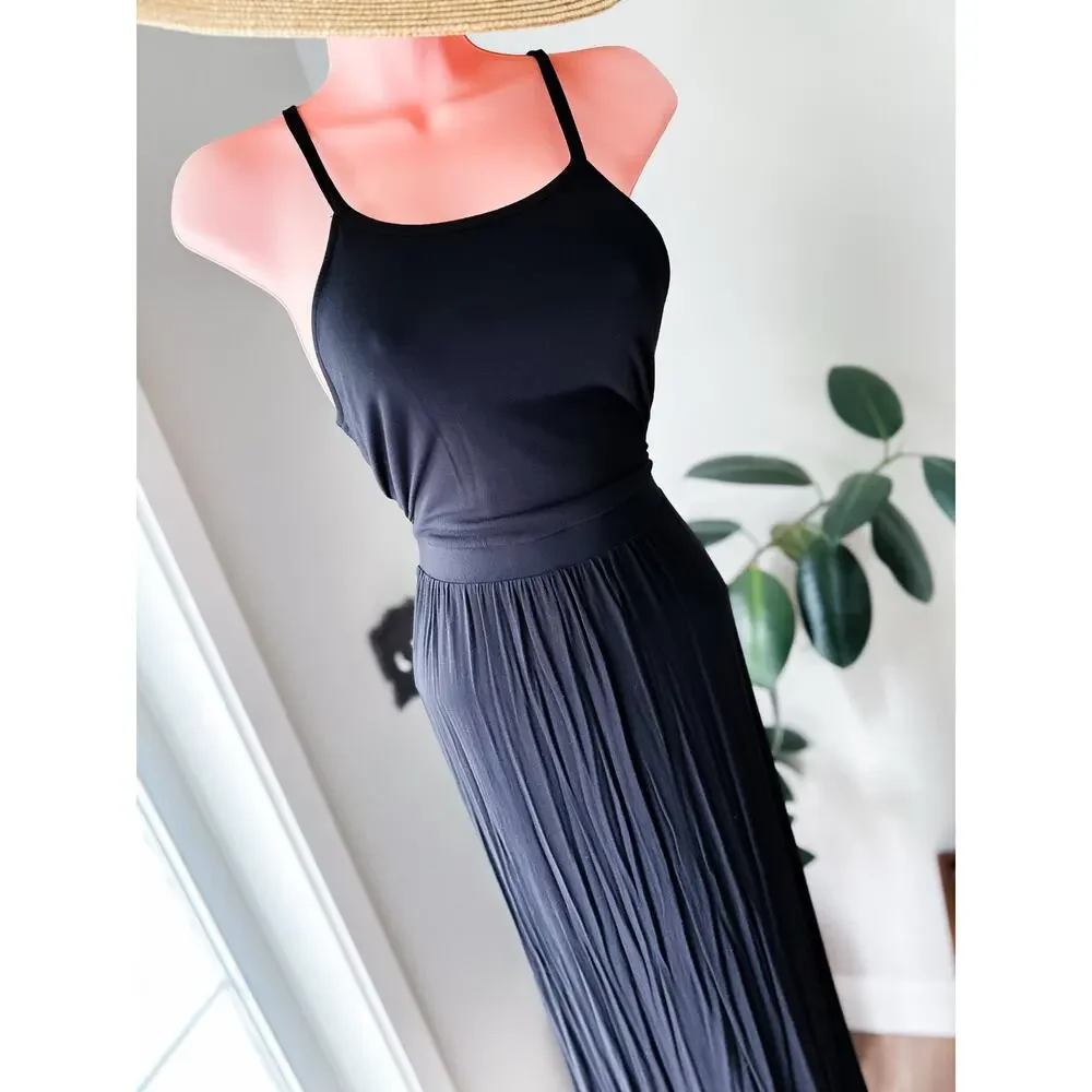 Soft Meadow Paths Beneath the Moonlight flowy empire waist stretch maxi dress
